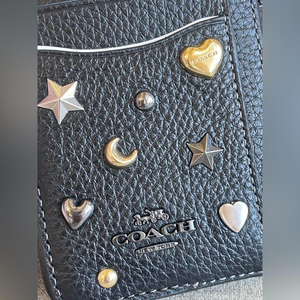 NWT！COACH Zip Card Case With Rivets（COACH CCO21）fast shipping - Picture 3 of 5
